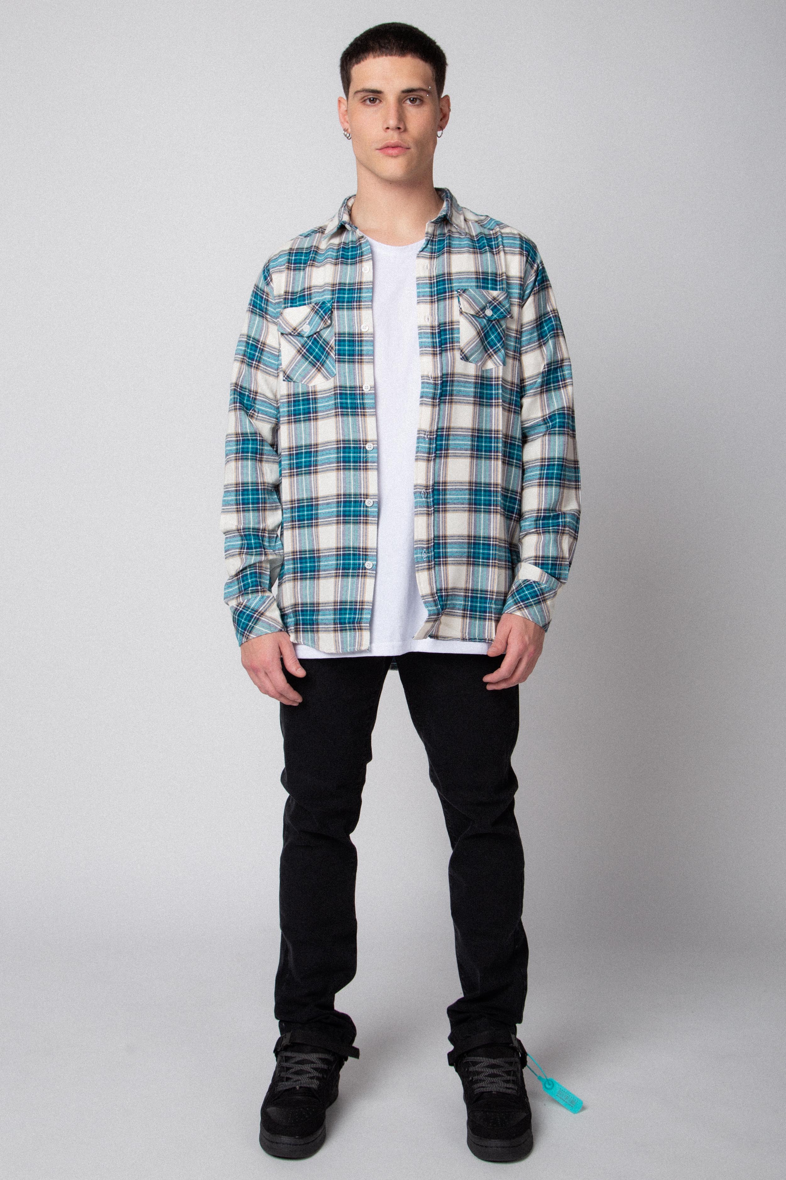 Camisa Holland Turquesa Cuadrille - Image 3