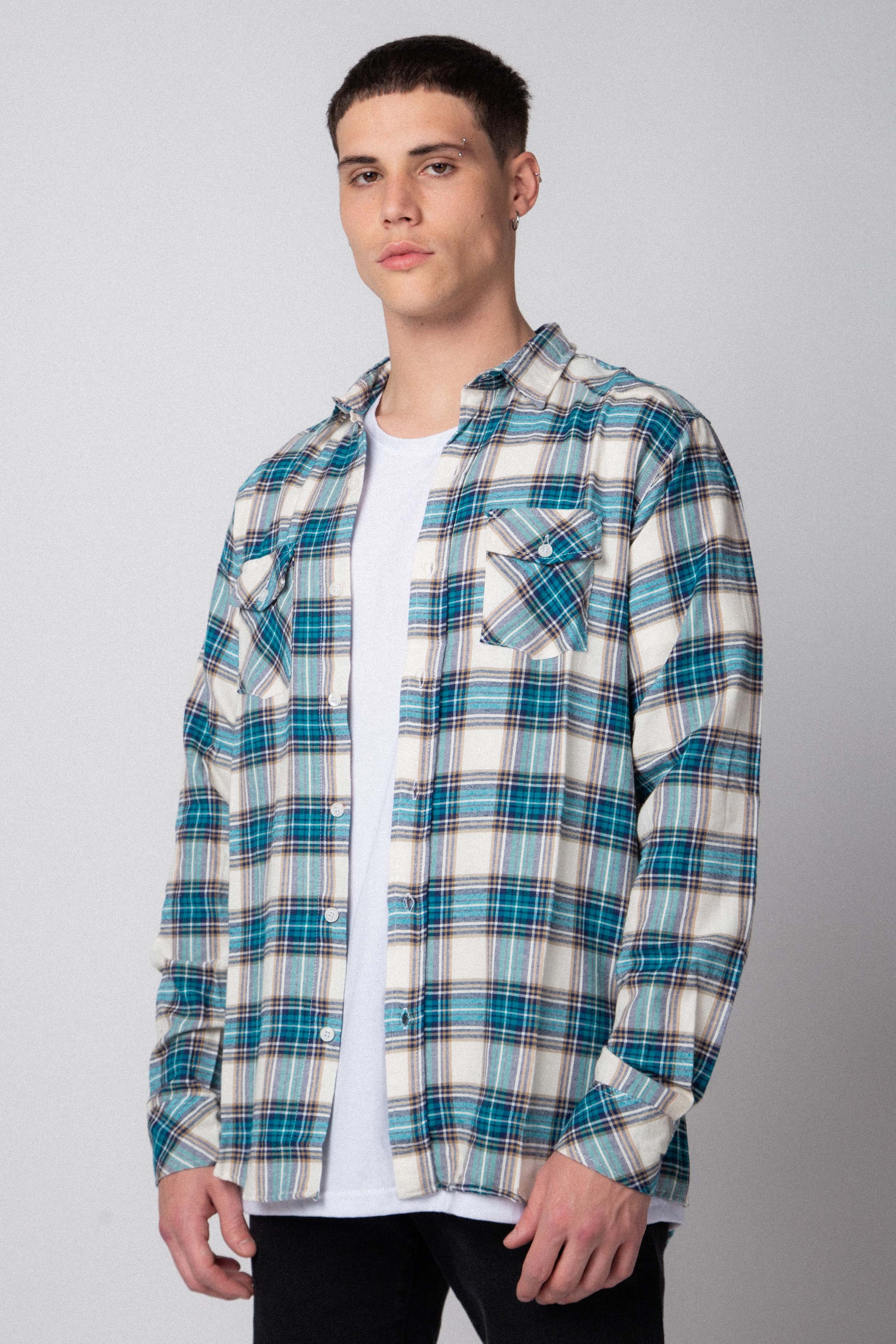 Camisa Holland Turquesa Cuadrille - Image 4