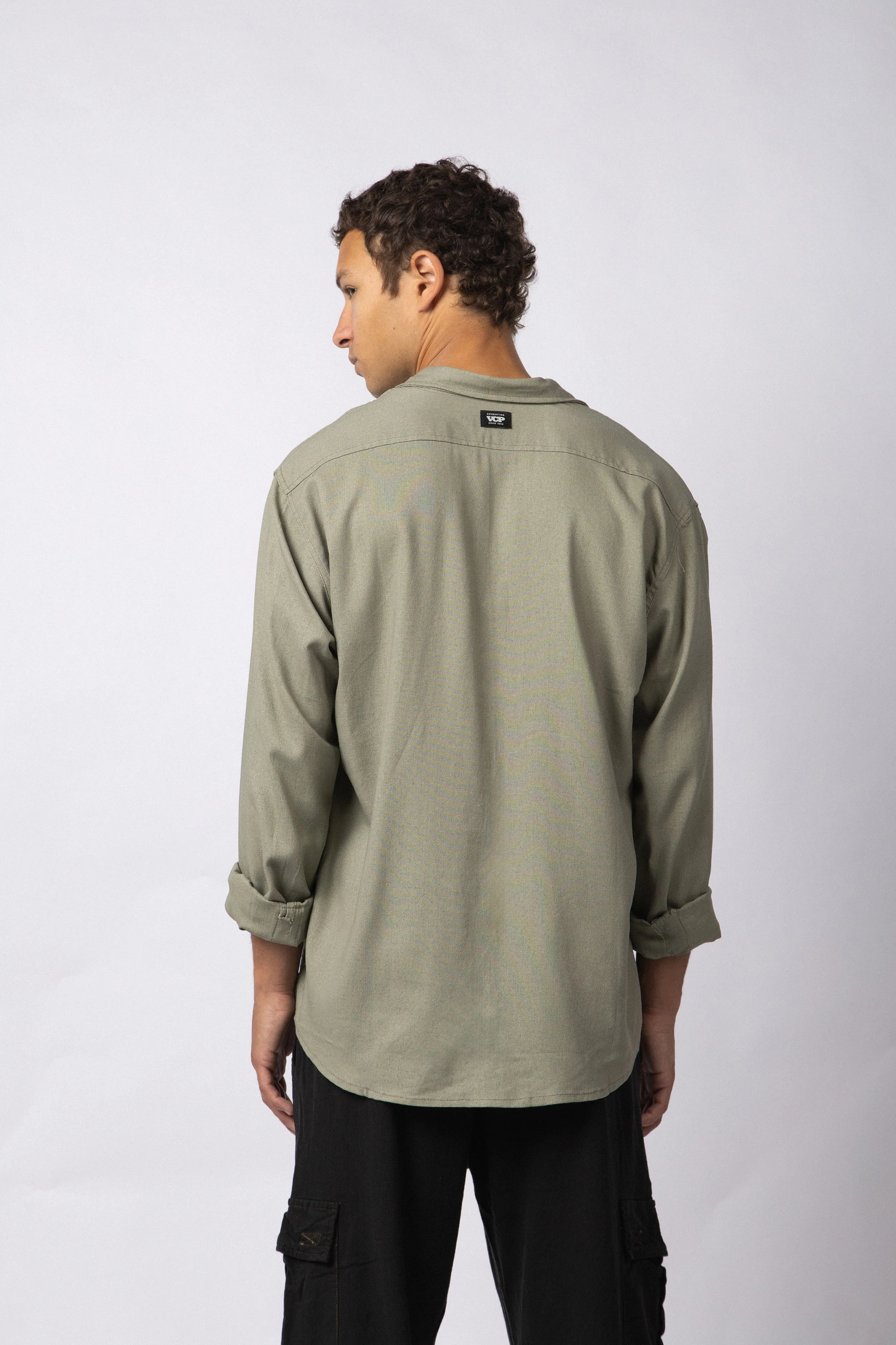 Camisa Manga Larga Lino Raze Militar - Image 2