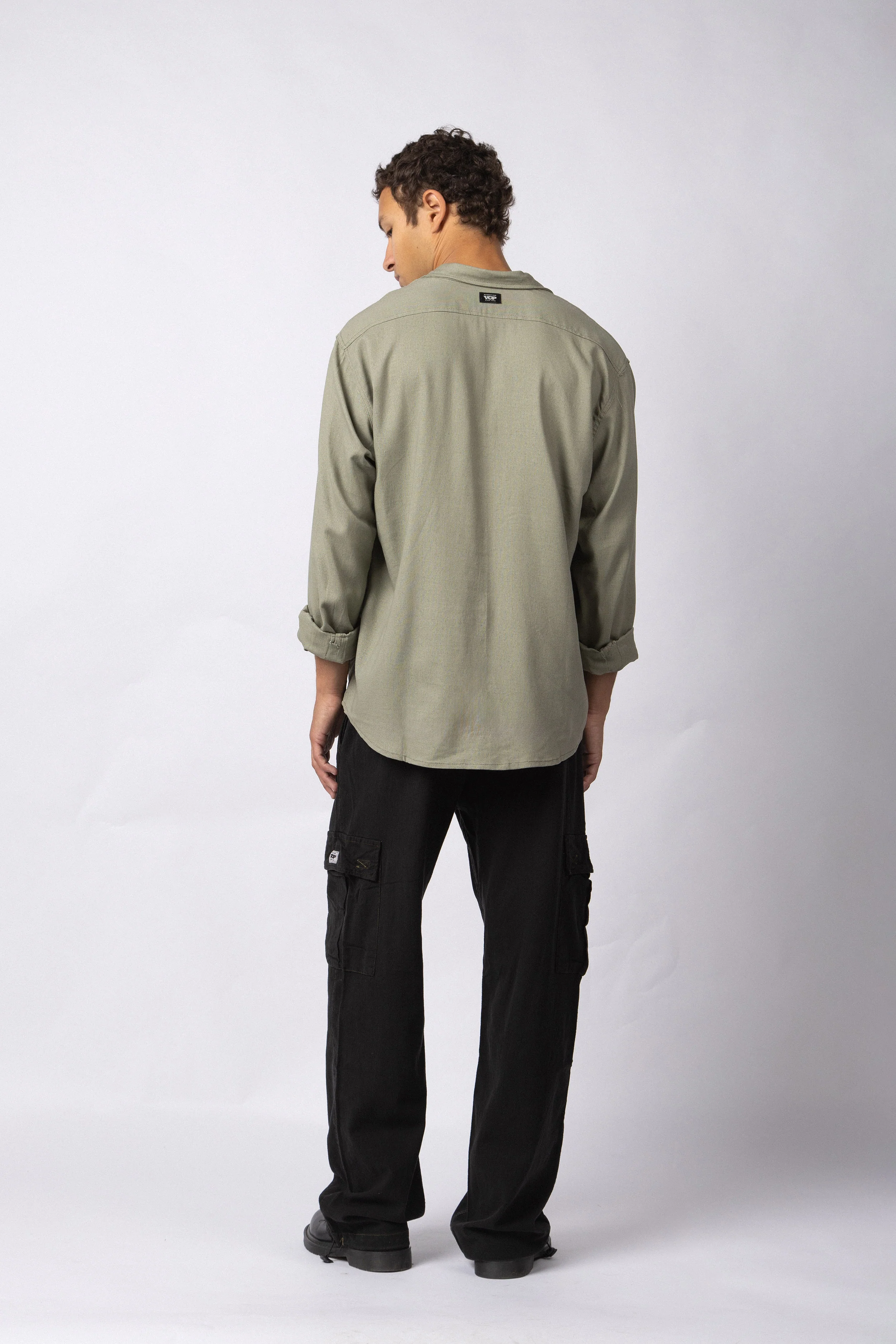 Camisa Manga Larga Lino Raze Militar - Image 5
