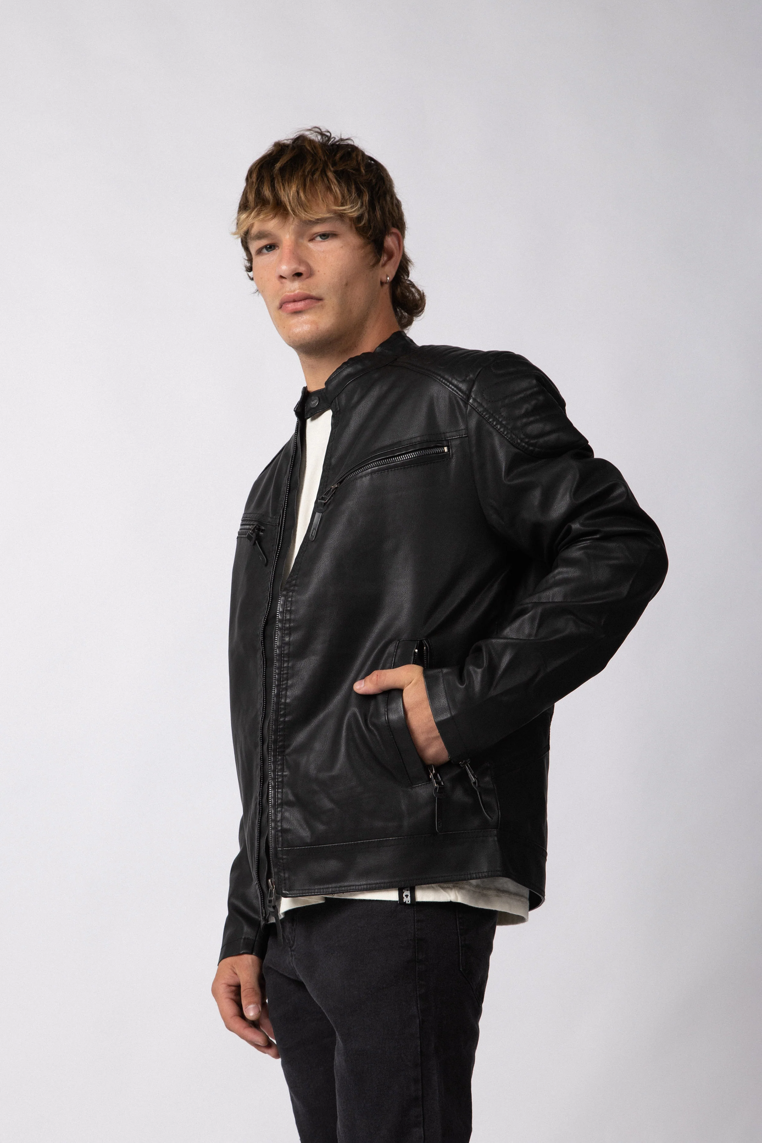 Campera PU Arnold Black - Image 2
