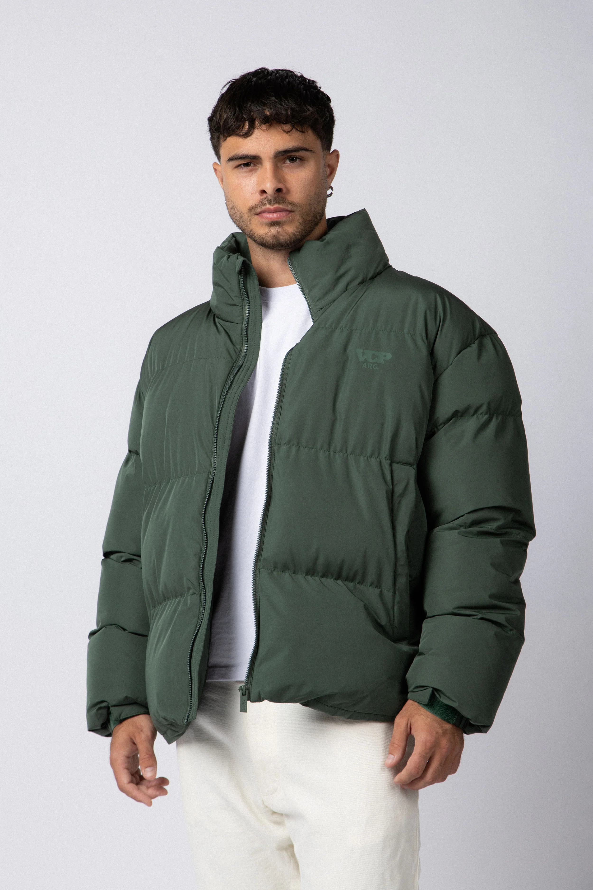 Campera Puffer Cronos Militar