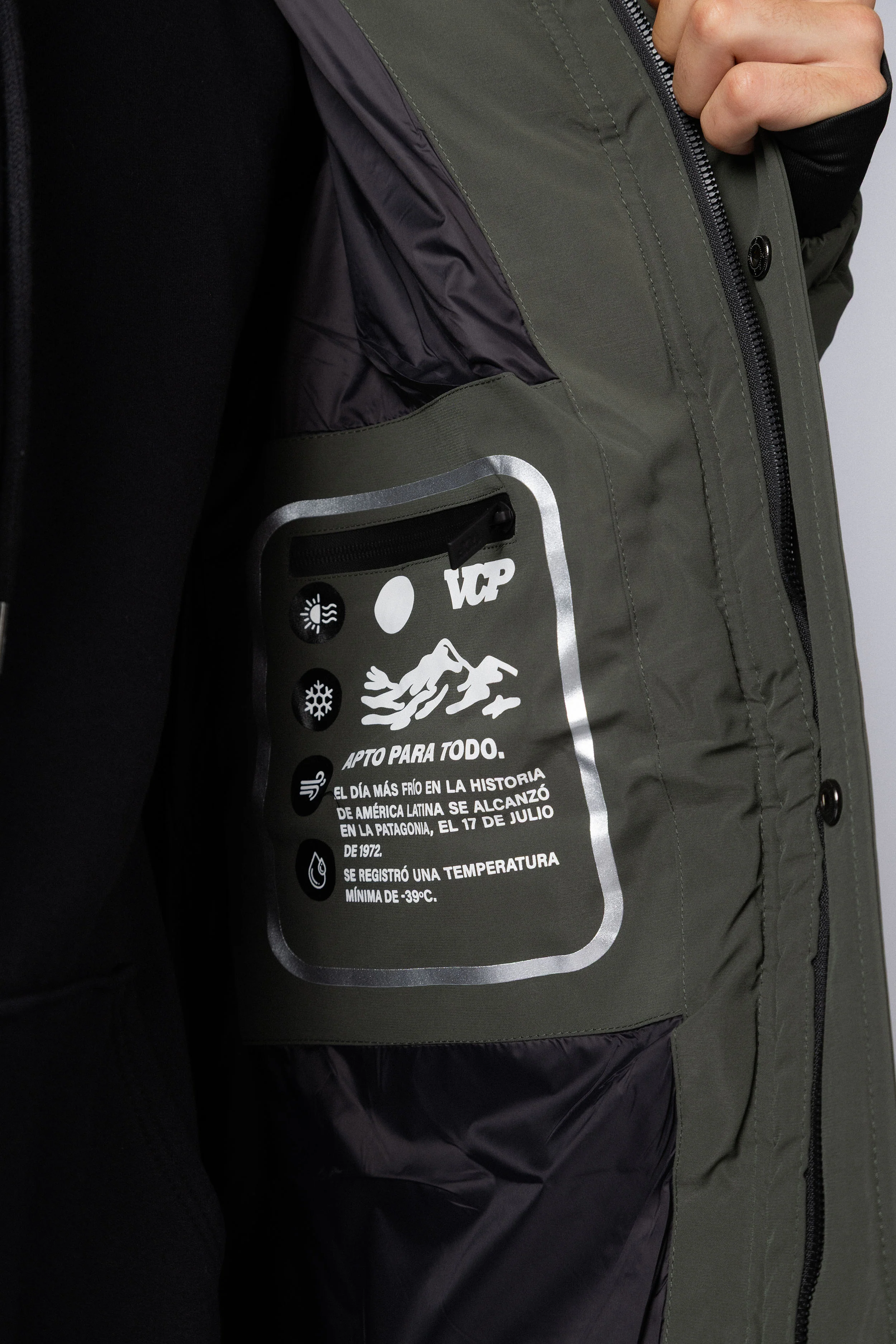 Campera Puffer Palmer Militar - Image 9