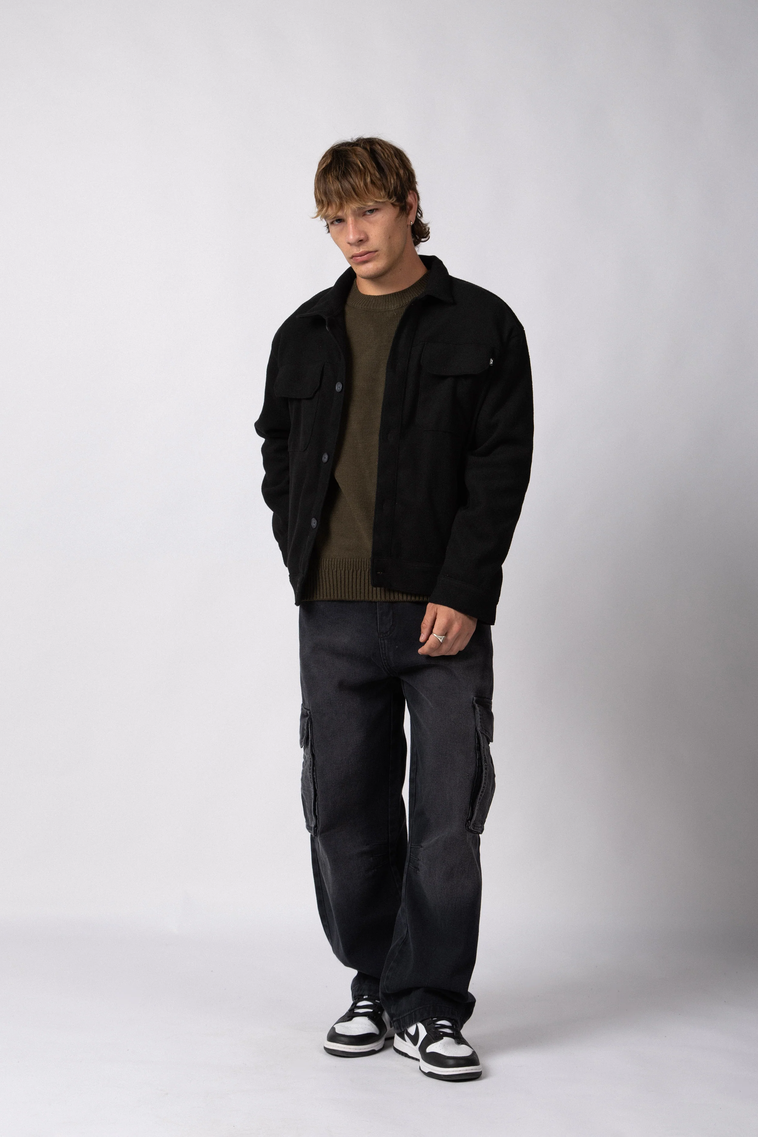 Coat Duffel Negro