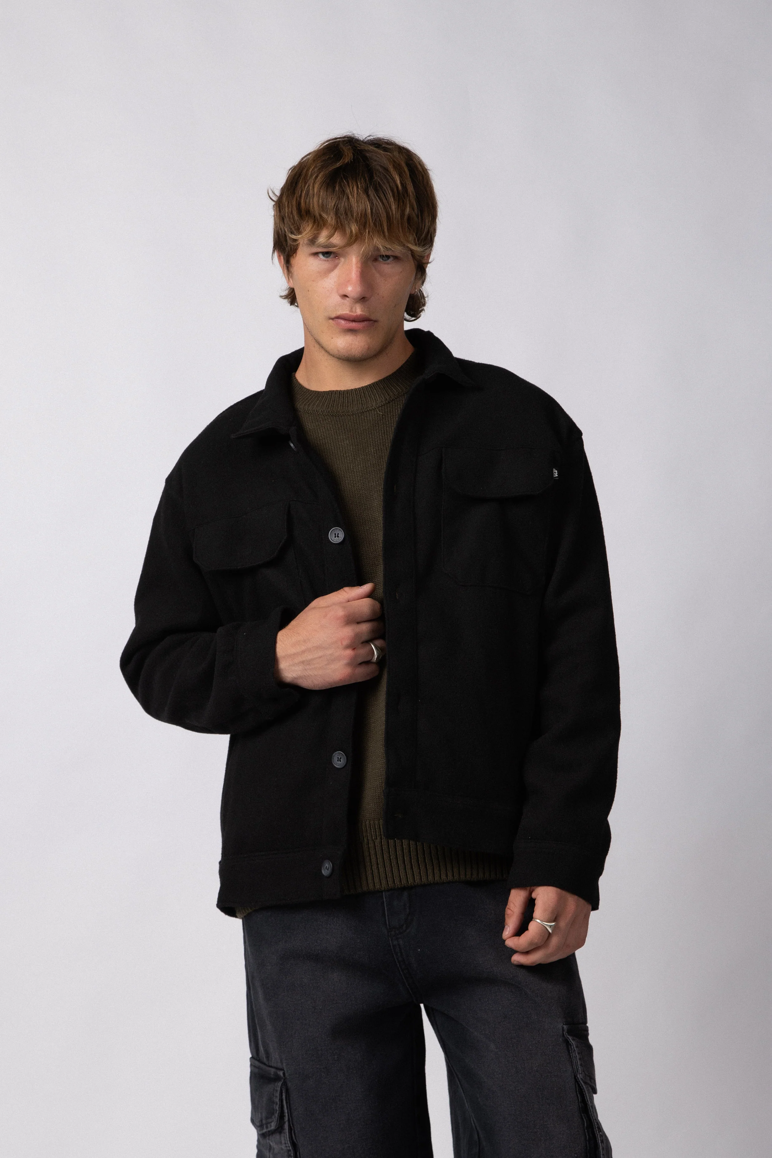 Coat Duffel Negro - Image 3