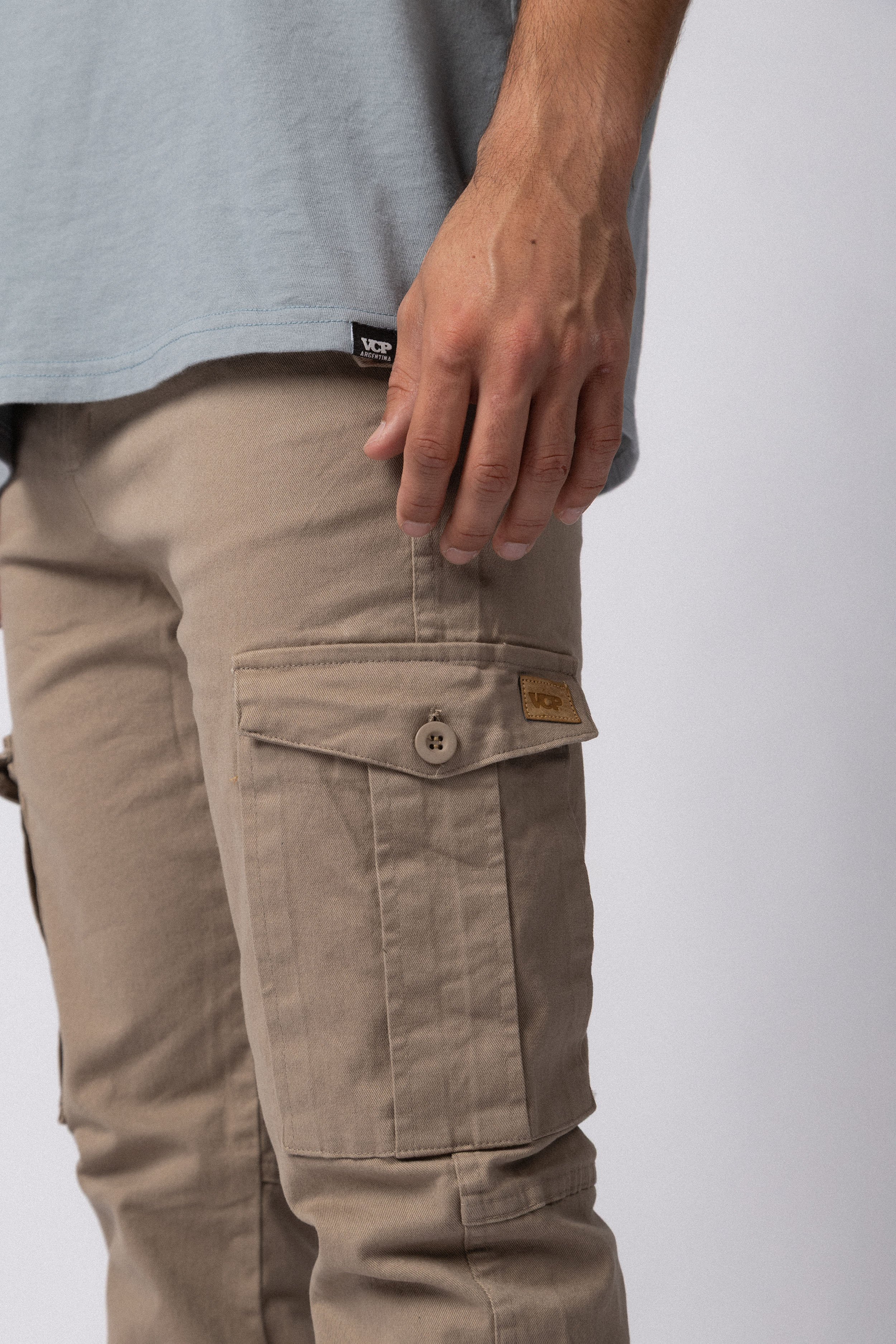 Pantalón Cargo Quant Beige - Image 5