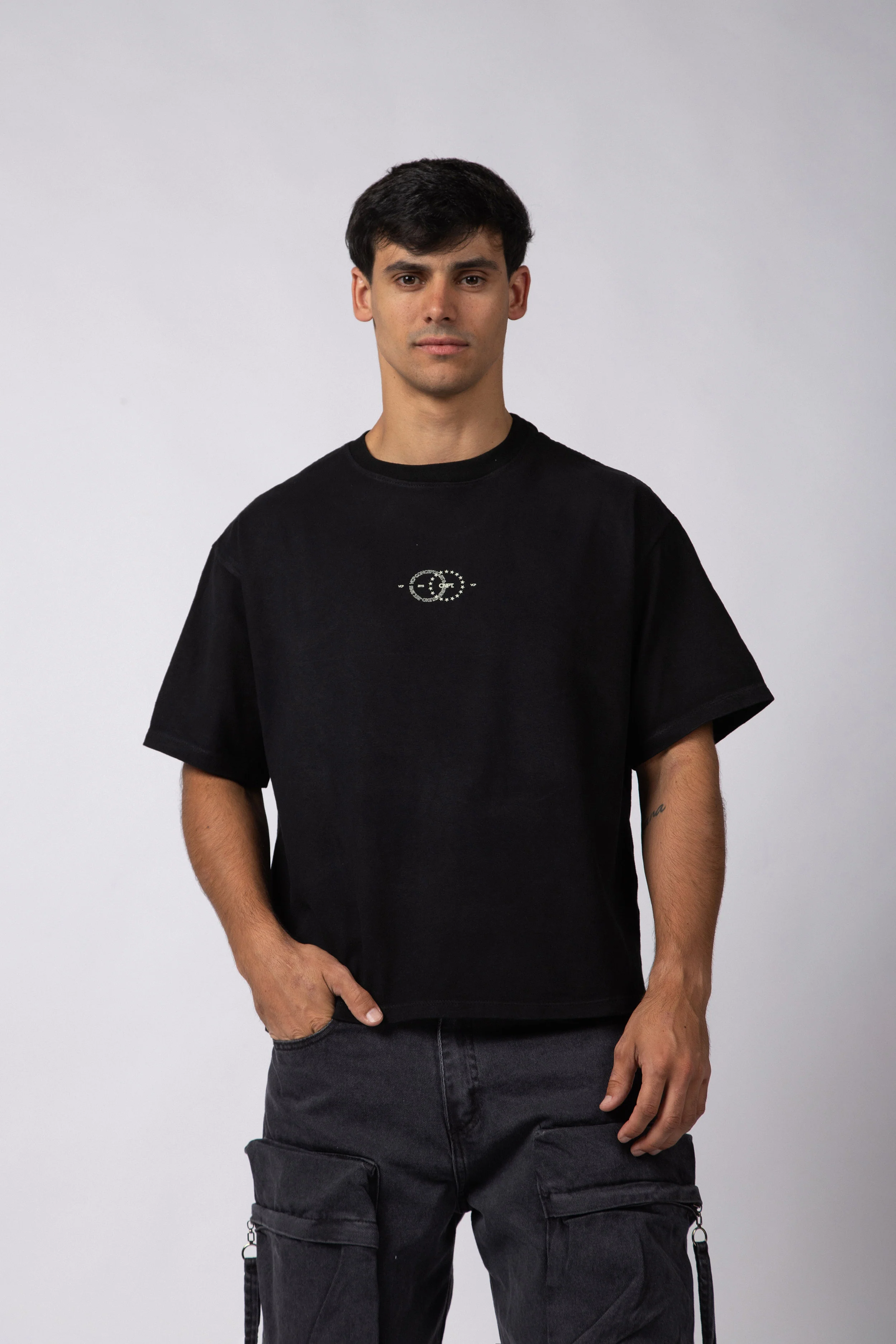 Remera Boxy Berry Negra