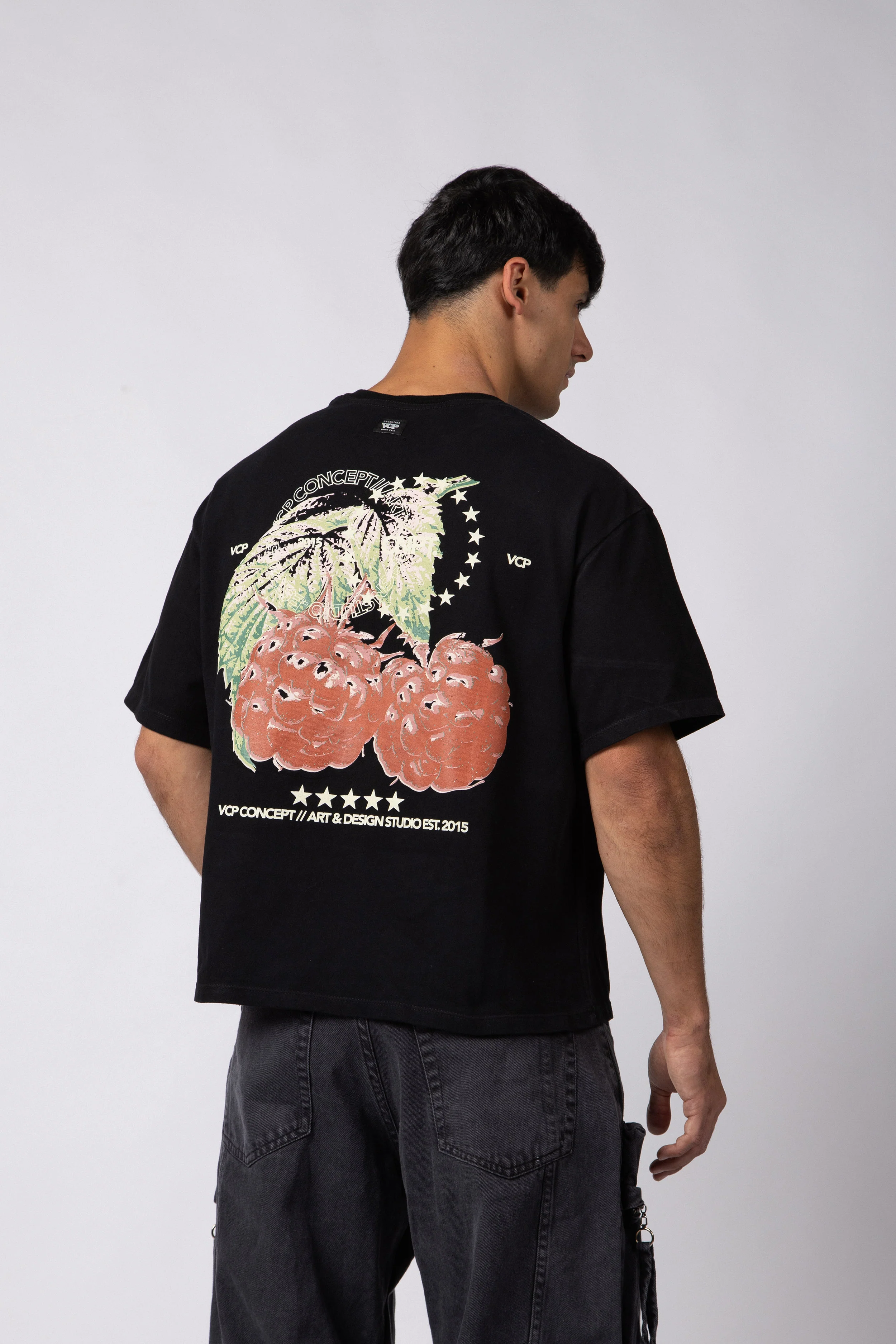 Remera Boxy Berry Negra - Image 2