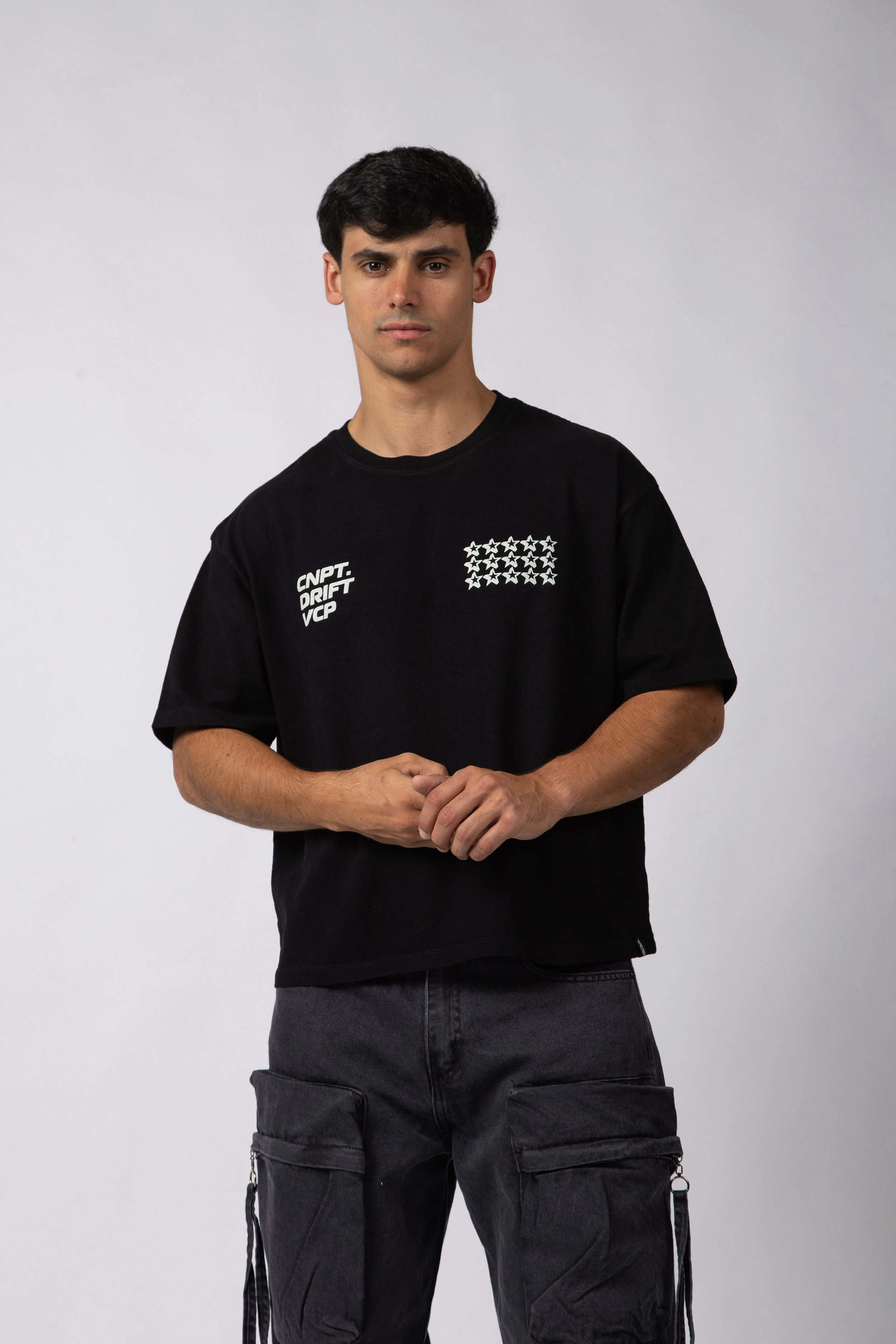 Remera Boxy Drift Negra