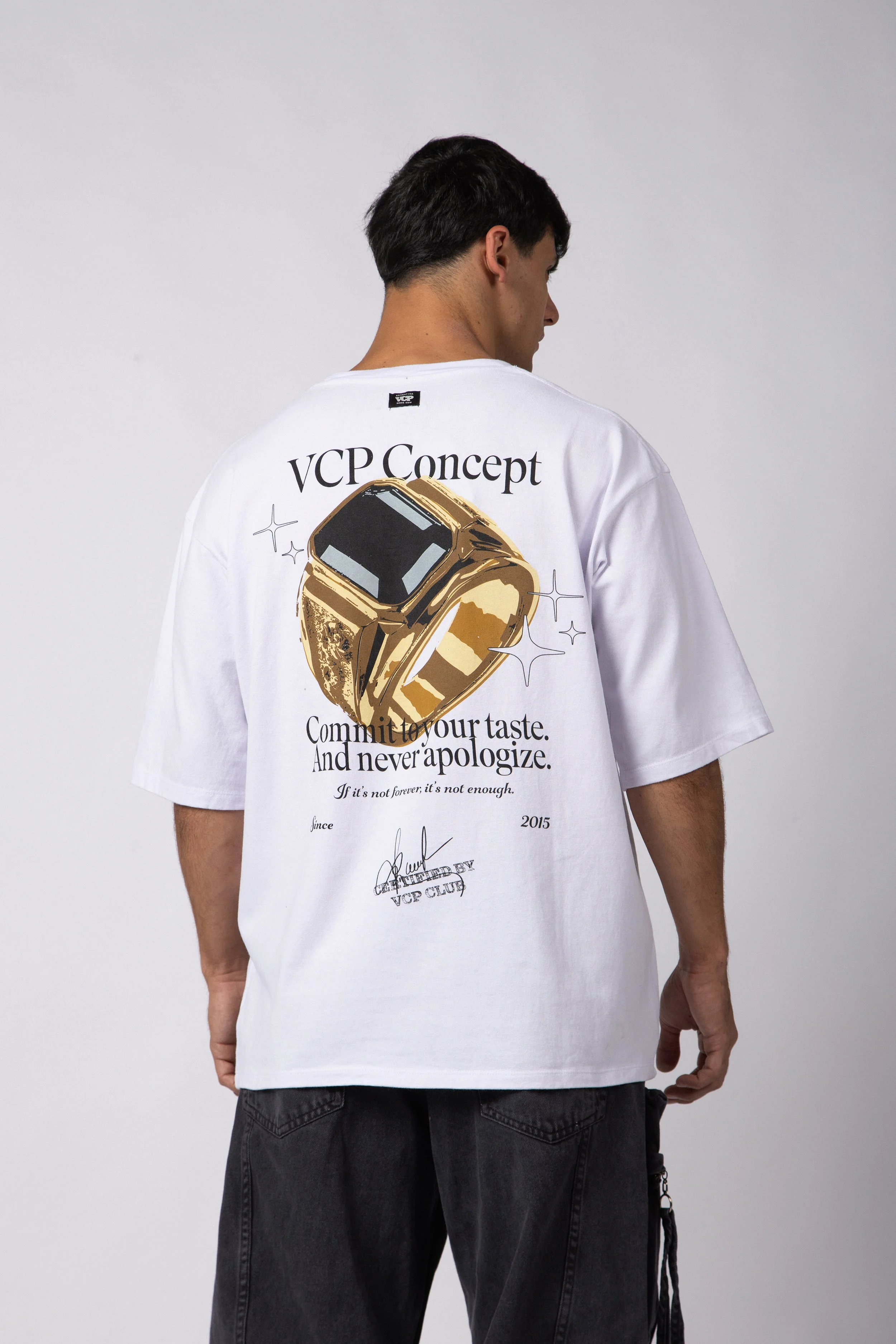 Remera Over Rhy Bling Blanca