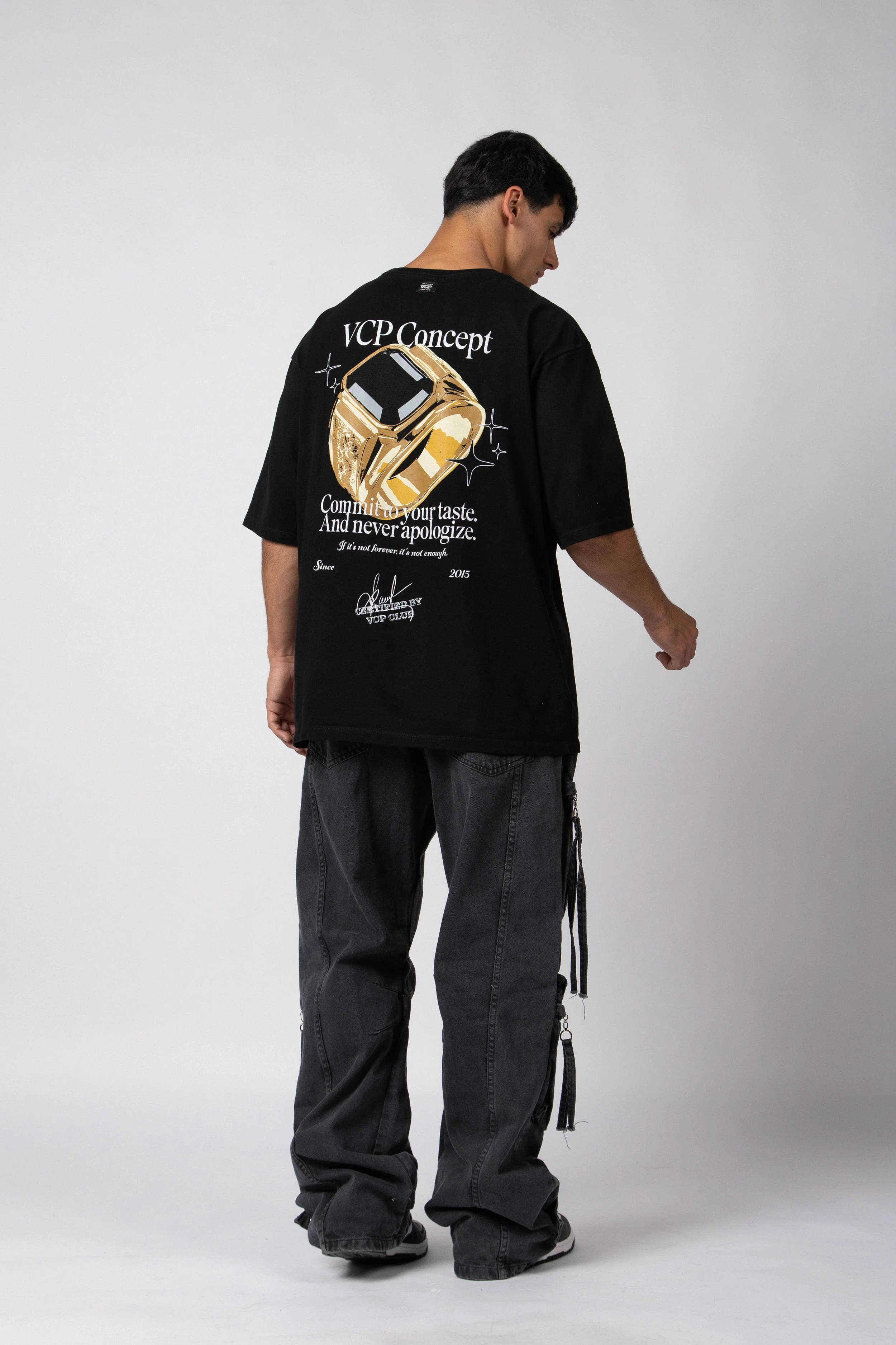 Remera Over Rhy Bling Negra - Image 5