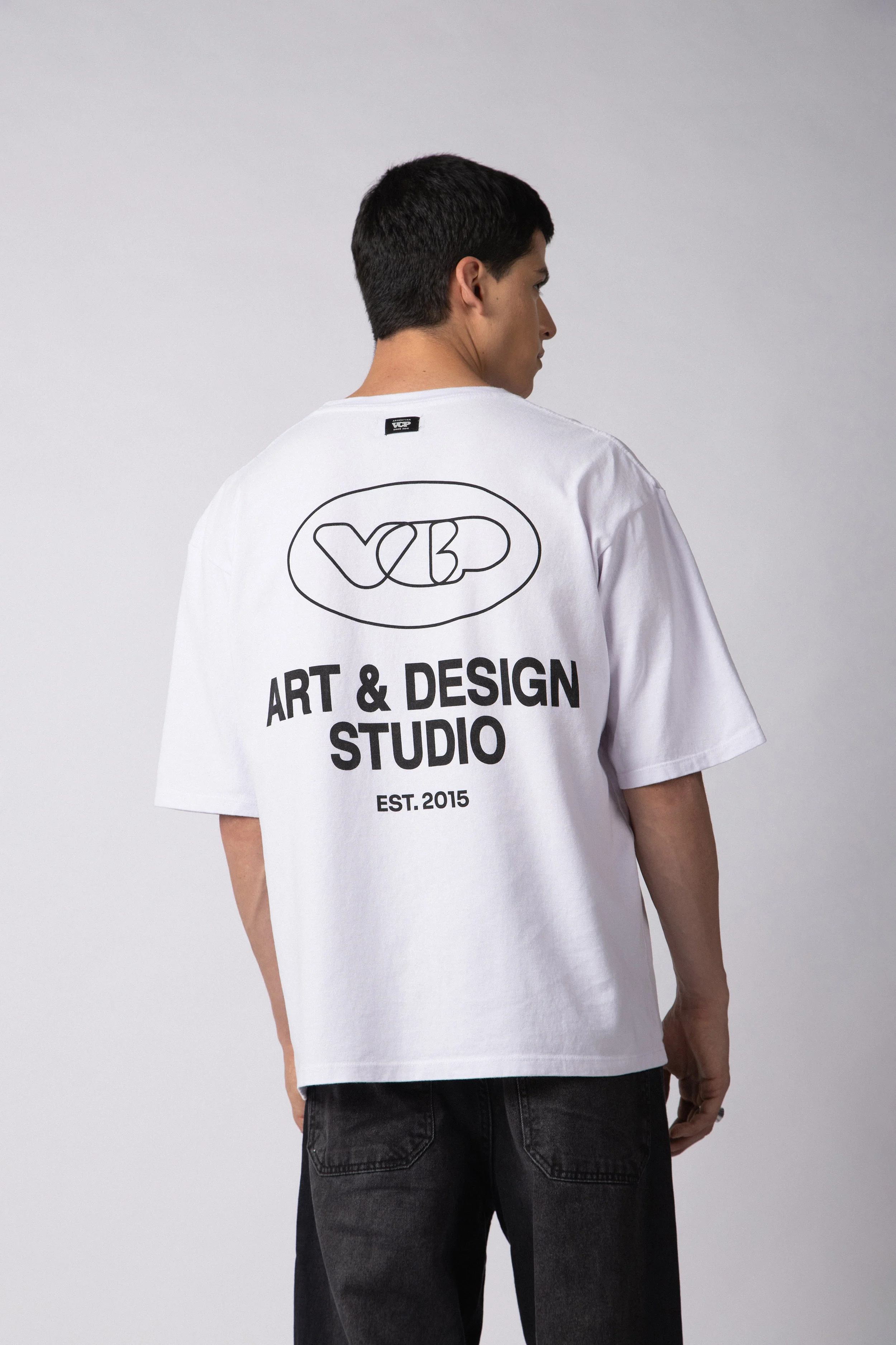 Remera Over Rhy Design Blanca