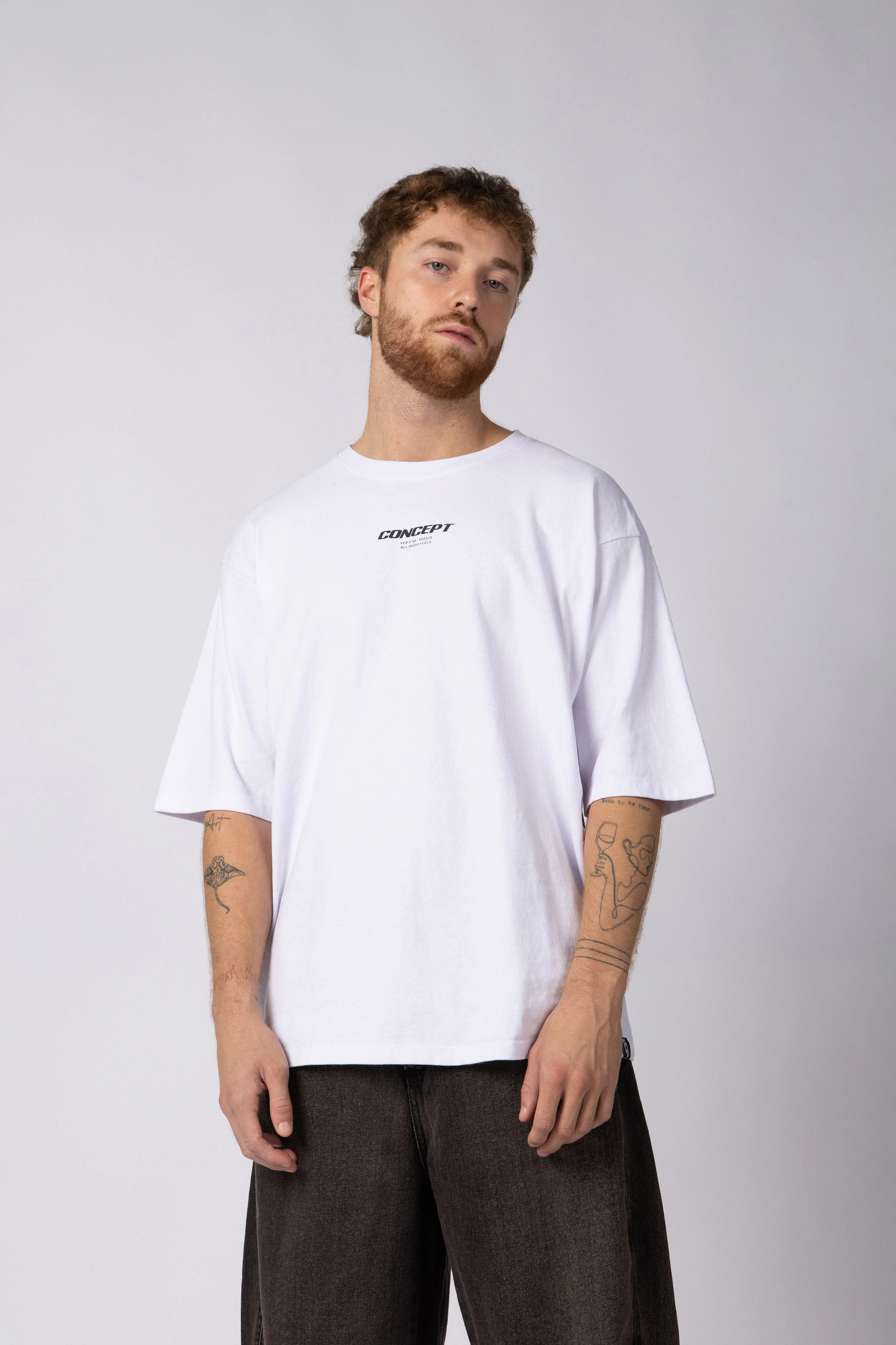 Remera Over Rhy Grid Blanca - Image 6