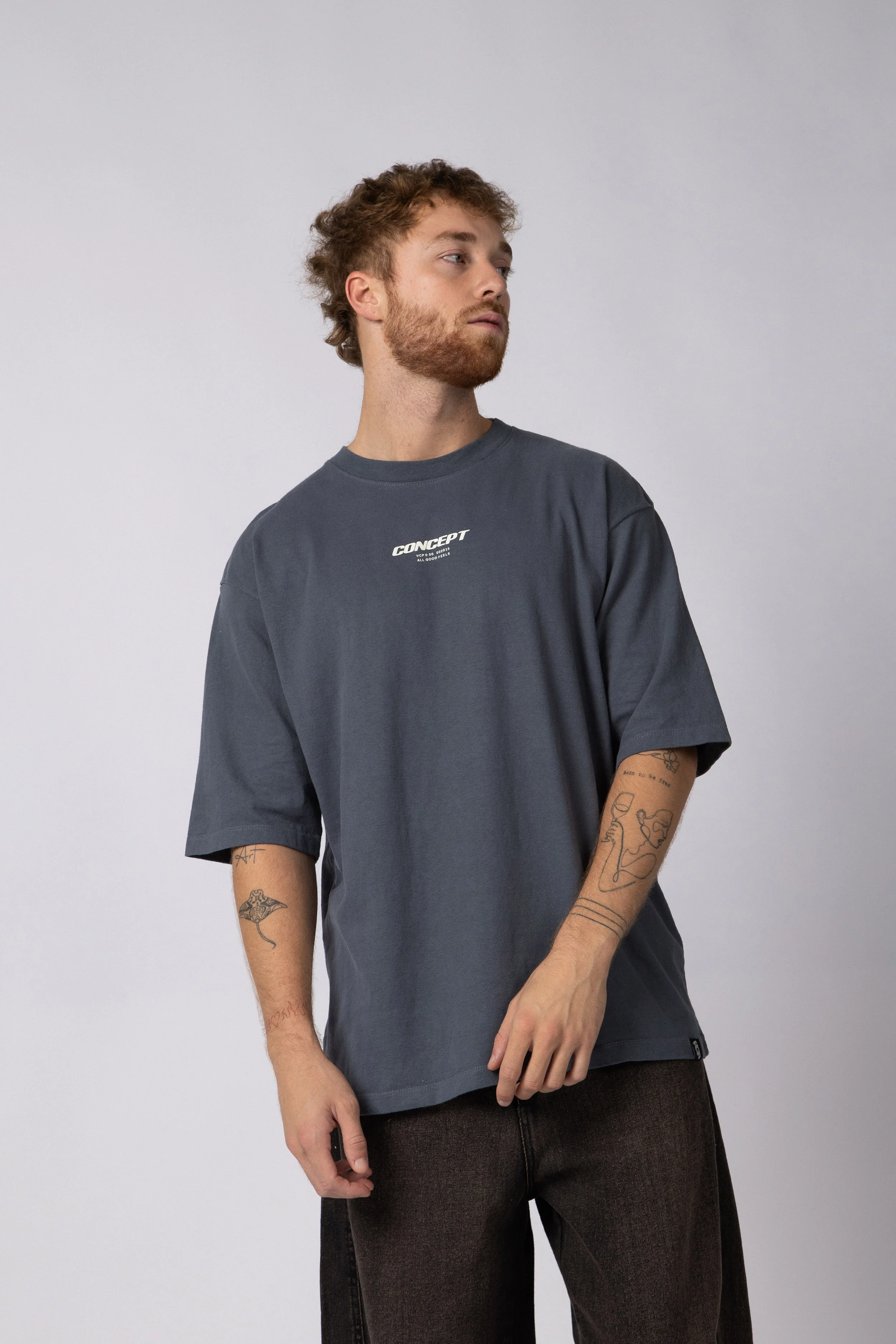 Remera Over Rhy Grid Navy - Image 2