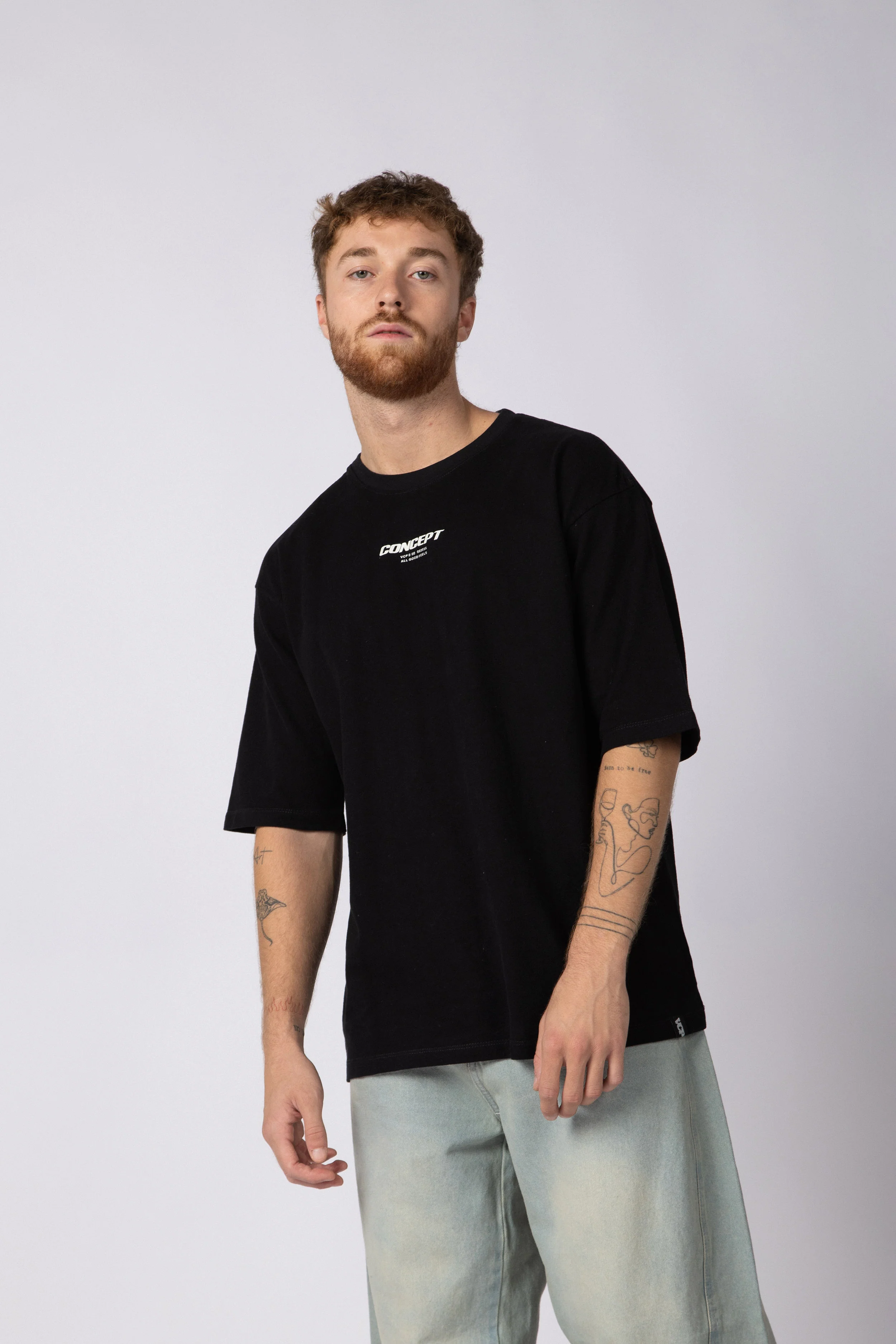 Remera Over Rhy Grid Negra - Image 6