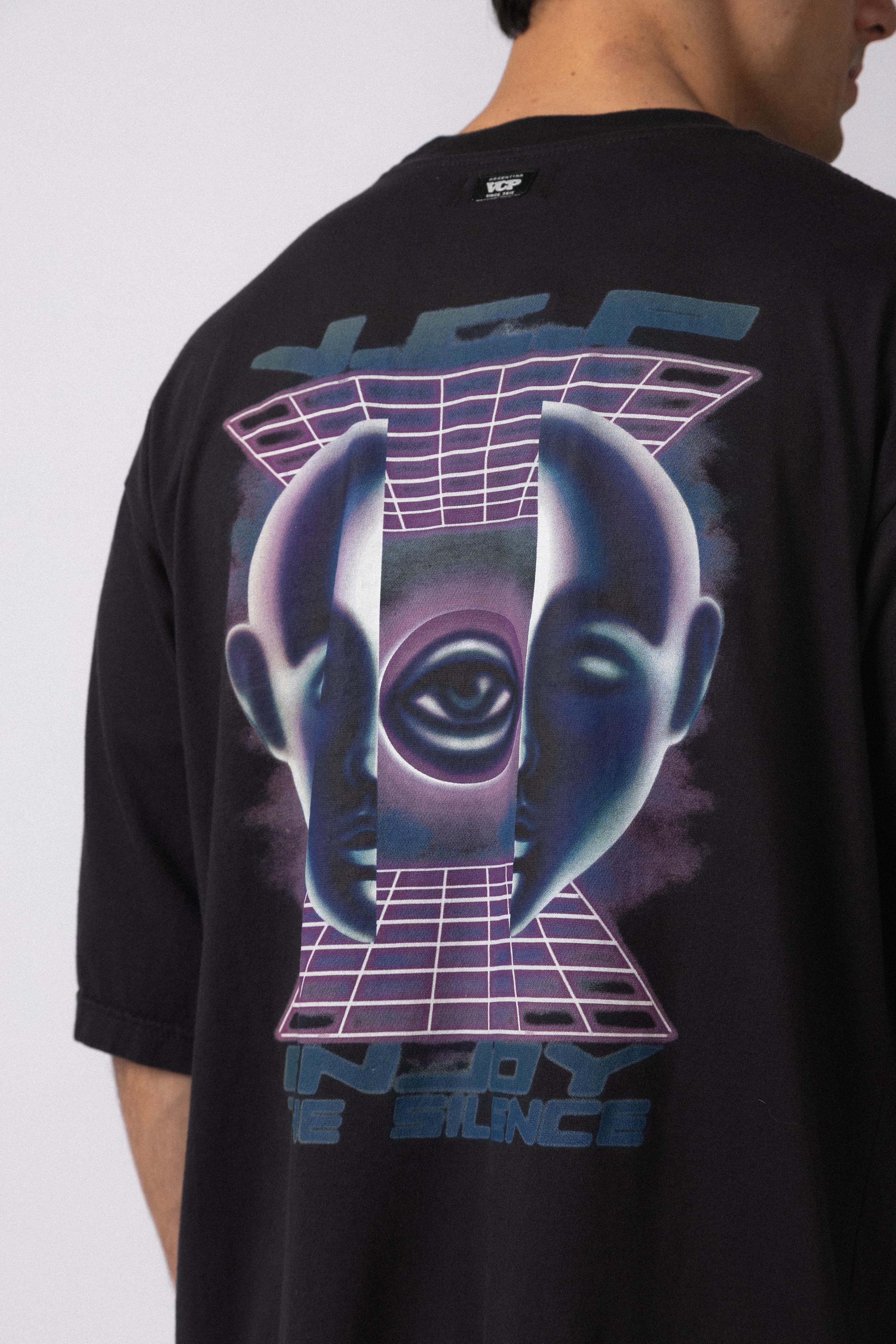 Remera Over Taz Enjoy Negra - Image 4