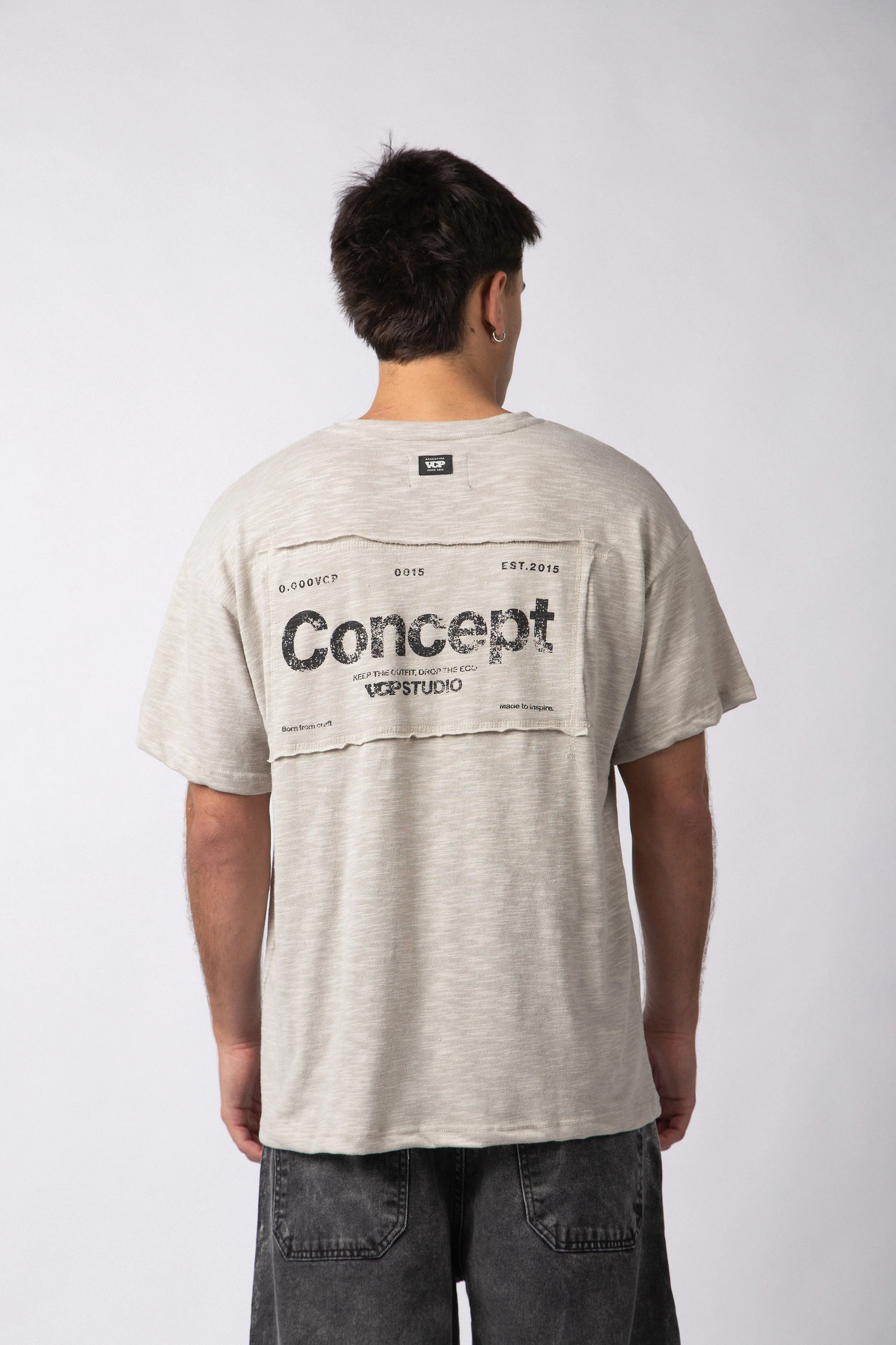 Remera Patch Drop Gris - Image 6